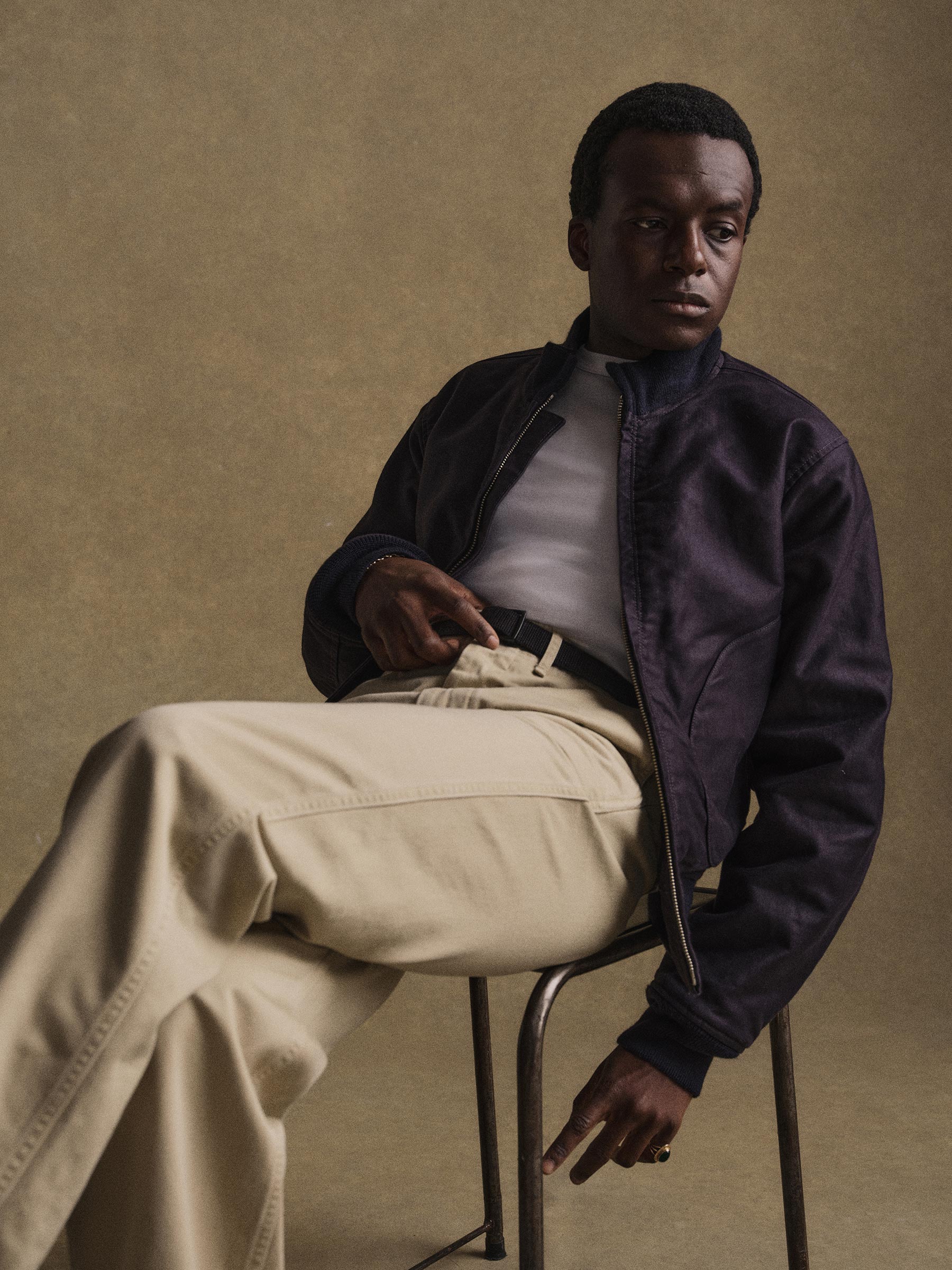 Navy Jungle Cloth Deck Bomber - Image 2