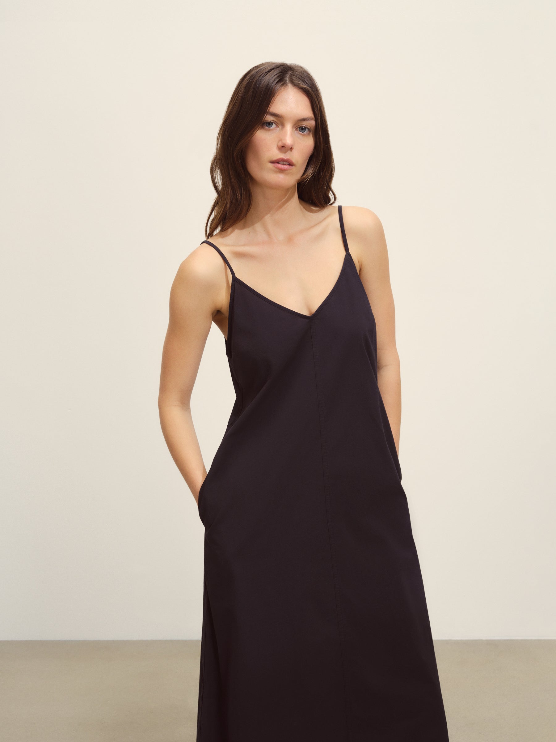 Black Mainstay Cotton Slip Dress - Image 5