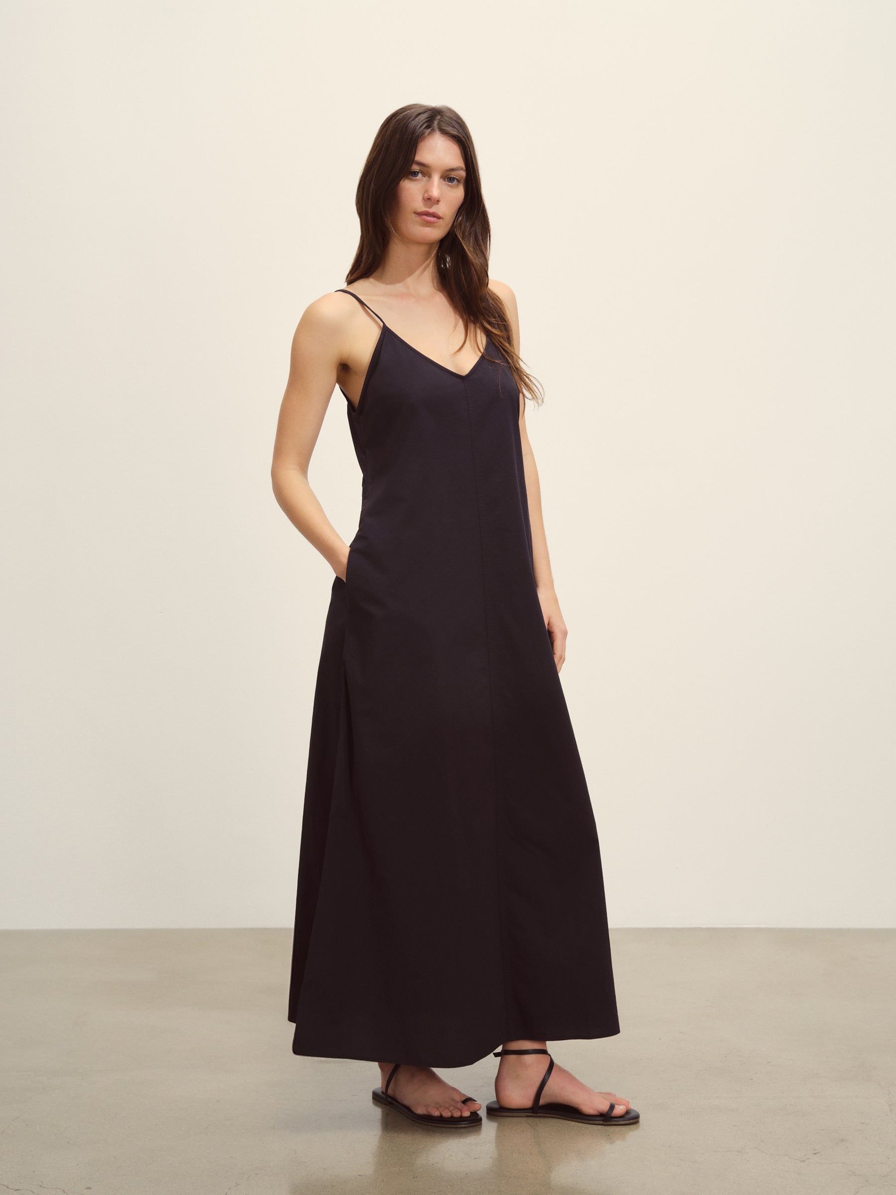 Black Mainstay Cotton Slip Dress - Image 6