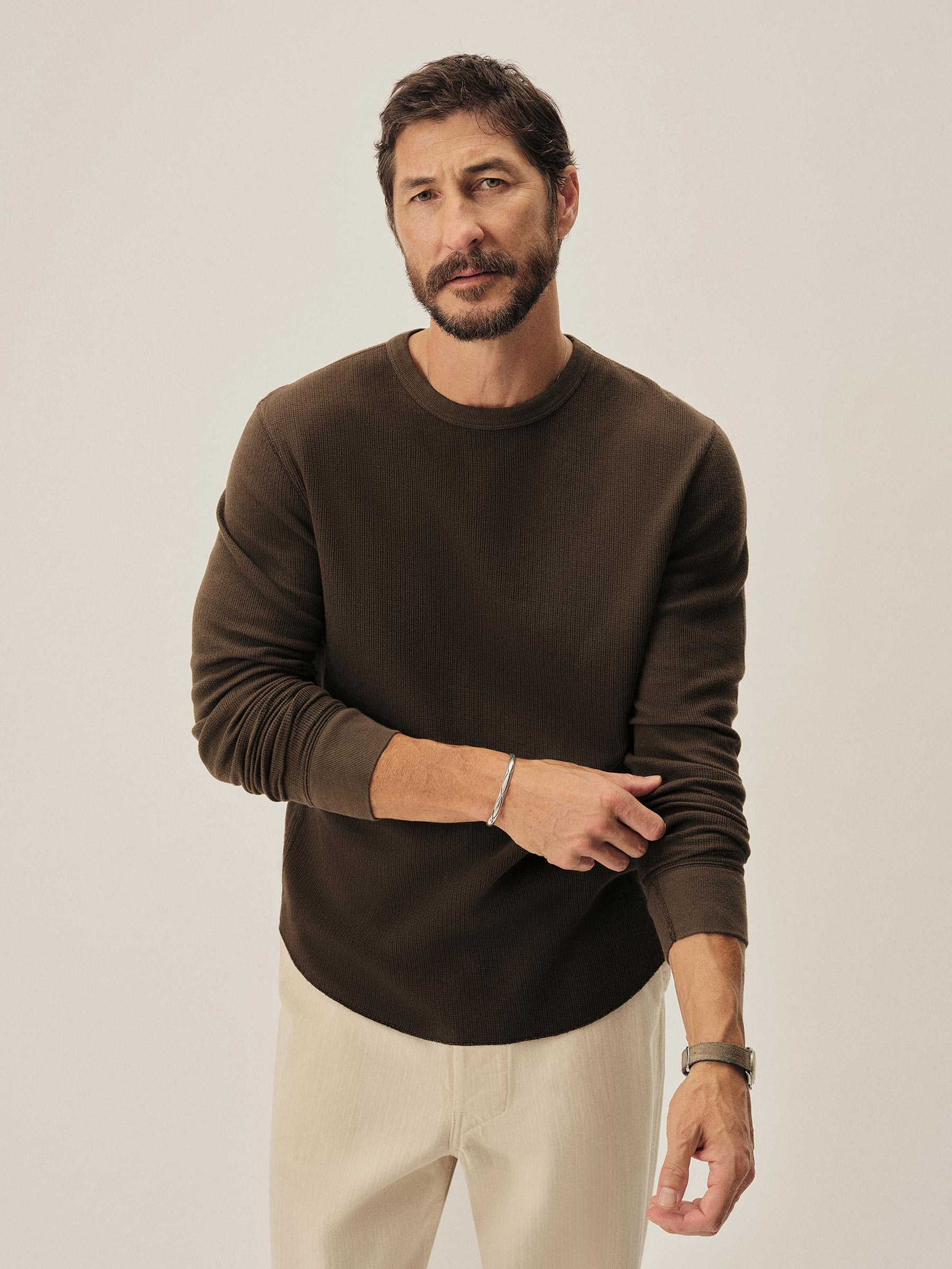 Carob Brown Vintage Thermal Surplus Tee - Image 2