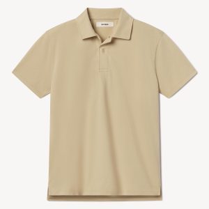 Moss Grey Venice Wash Sueded Cotton Polo