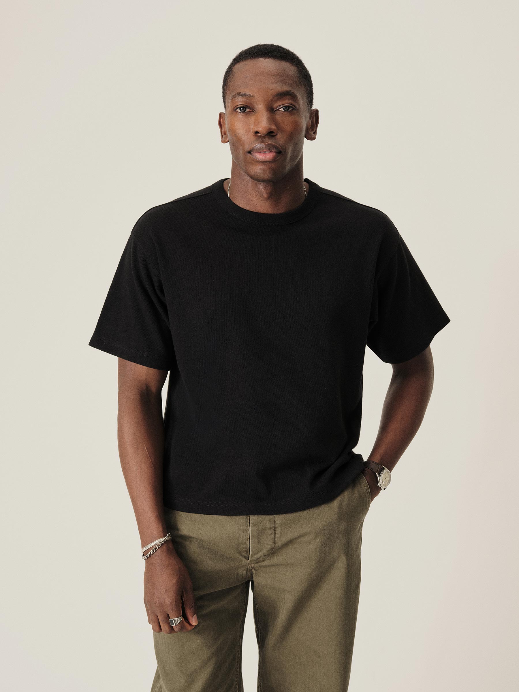 Black Field-Spec 90S Boxy Heavy Tee - Image 2
