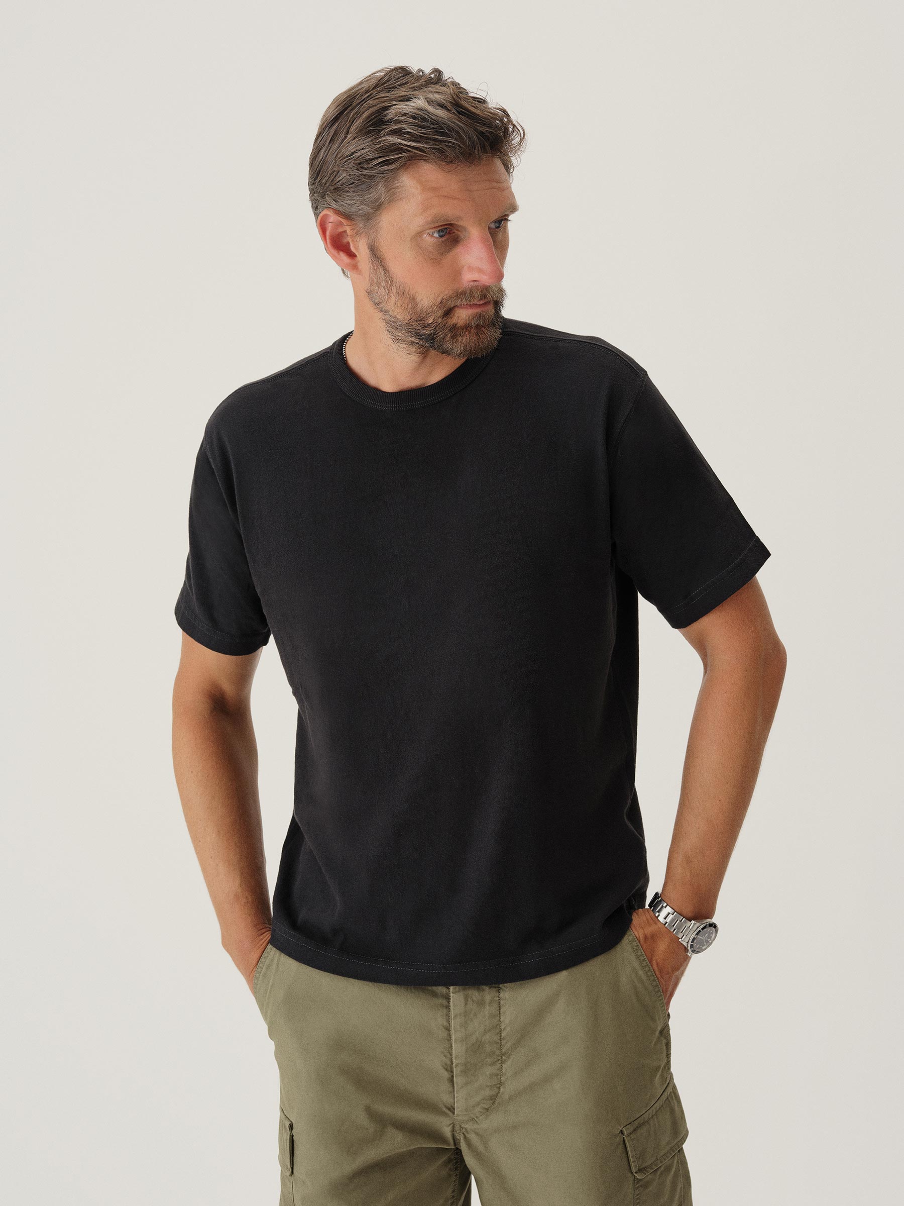 Vintage Black Toughknit 90s Boxy Tee - Image 2