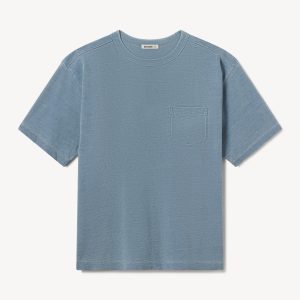 L037 Indigo-Dipped Yuma 90s Boxy Pocket Tee