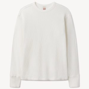 White Toughknit Thermal L/S Crew
