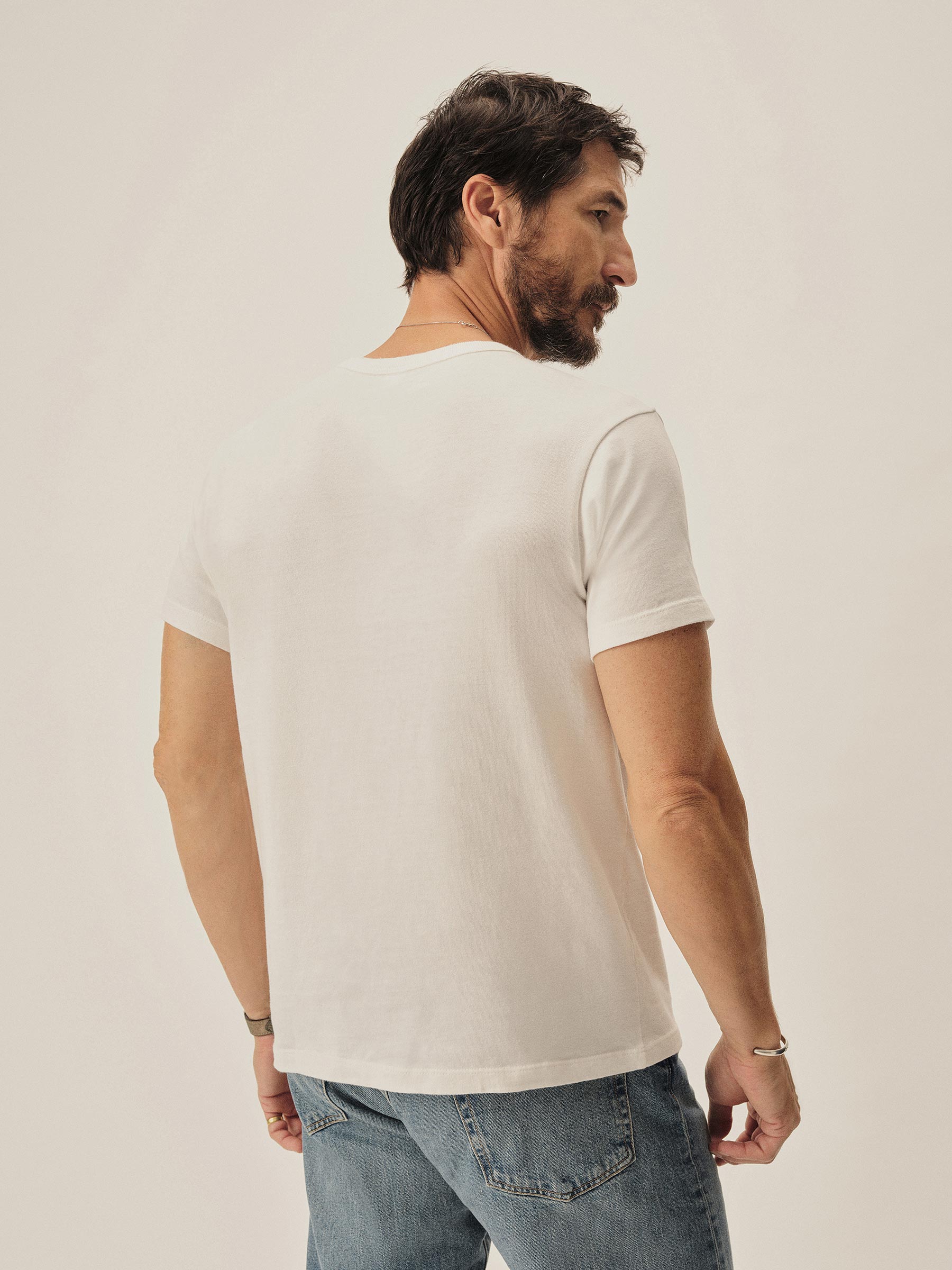 White Toughknit Pocket Tee - Image 5
