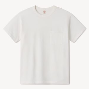 White Toughknit Pocket Tee