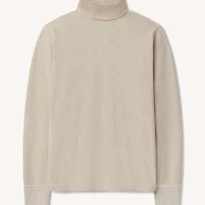 Worn White Sidewinder Rib Turtleneck