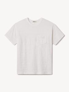 White Vintage Jacquard Pocket Tee