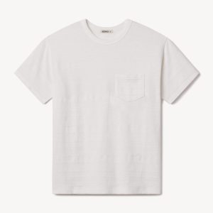White Vintage Jacquard Pocket Tee