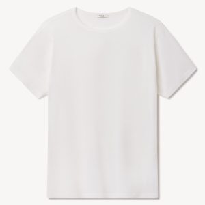 White Japanese De-Luxe Cotton Linen Knit Tee