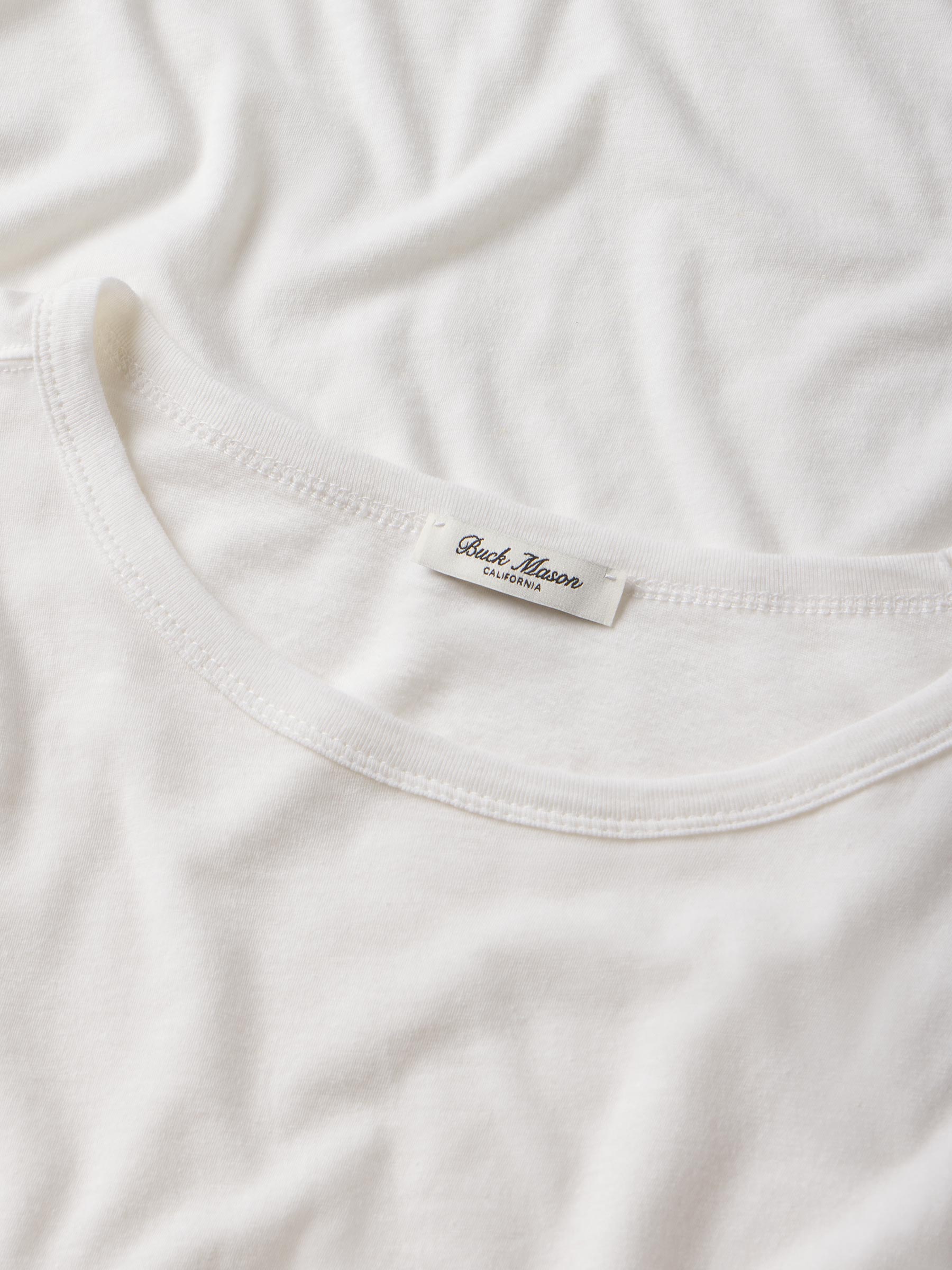White Japanese De-Luxe Cotton Linen Knit Tee - Image 6