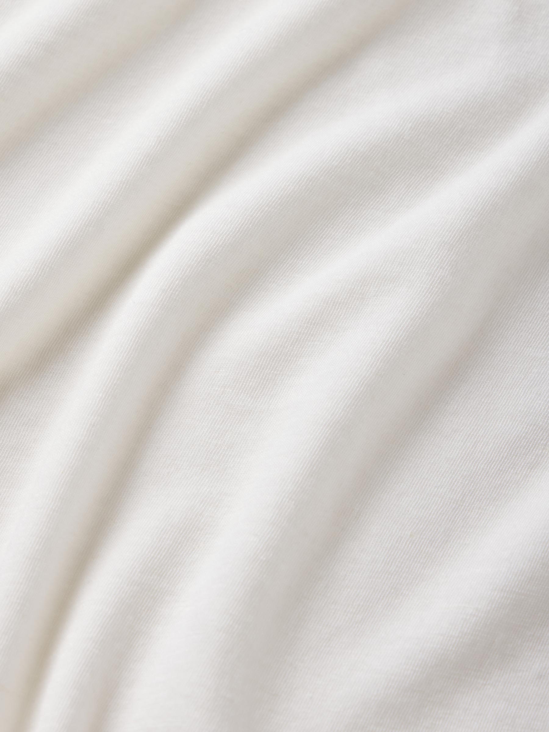 White Japanese De-Luxe Cotton Linen Knit Tee - Image 7