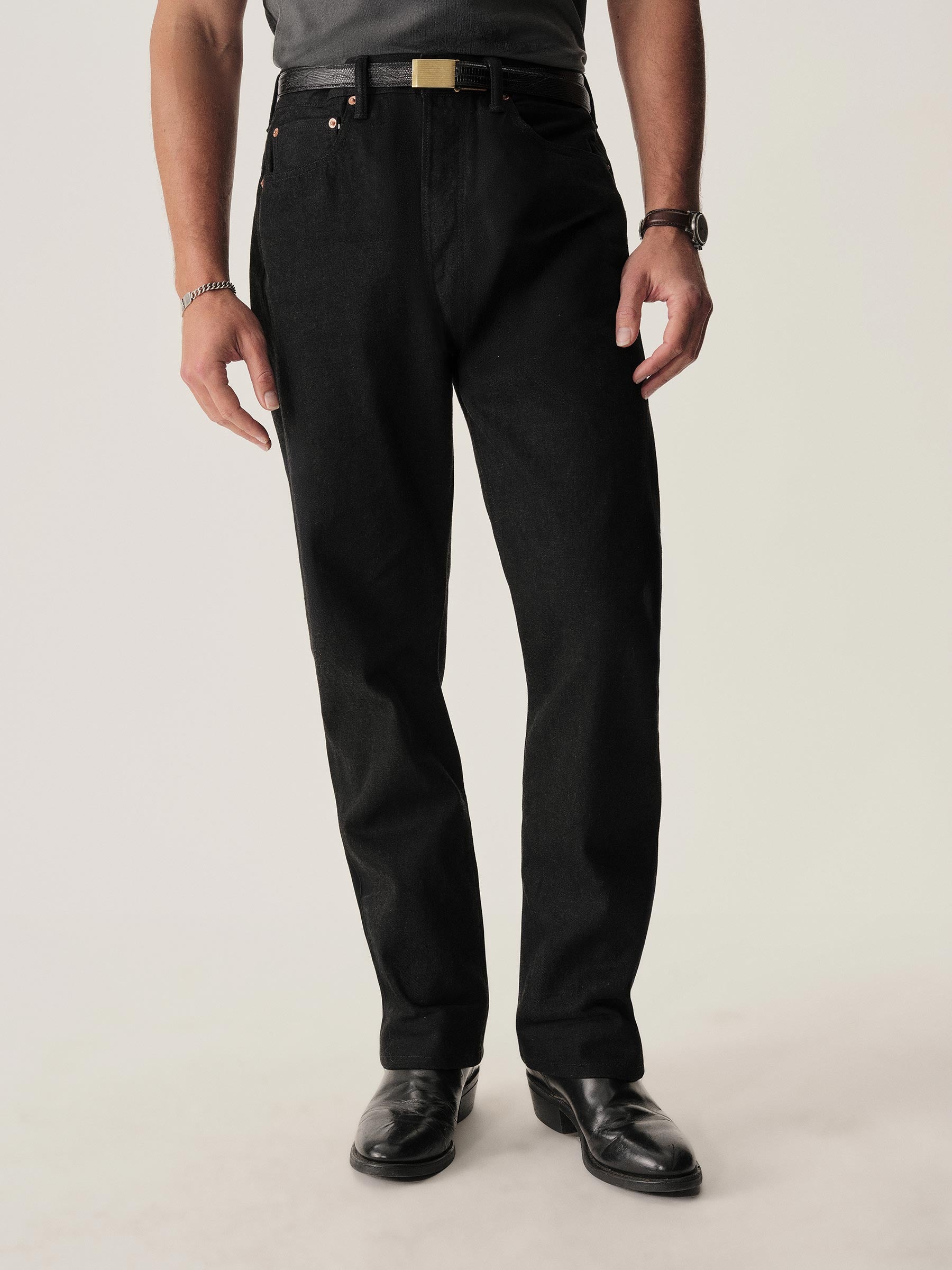 B008 Japanese Loomstate Selvedge Full Saddle Jean - Image 2