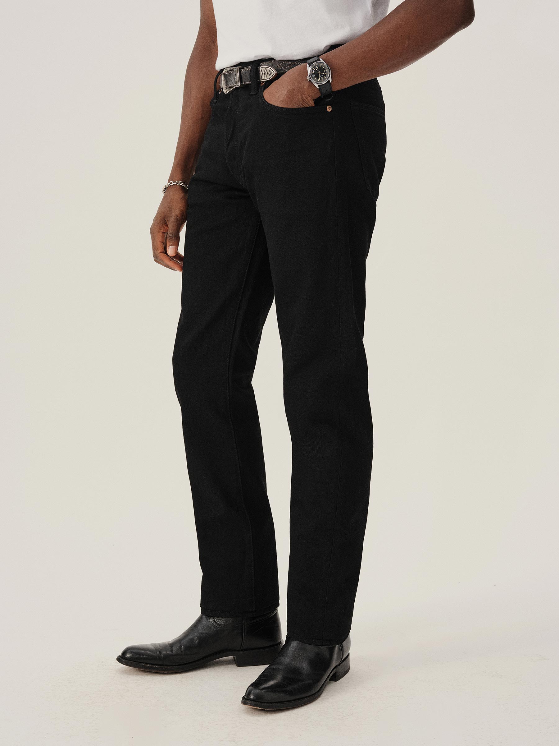 B007 Japanese Denim Maverick Slim Jean - Image 3