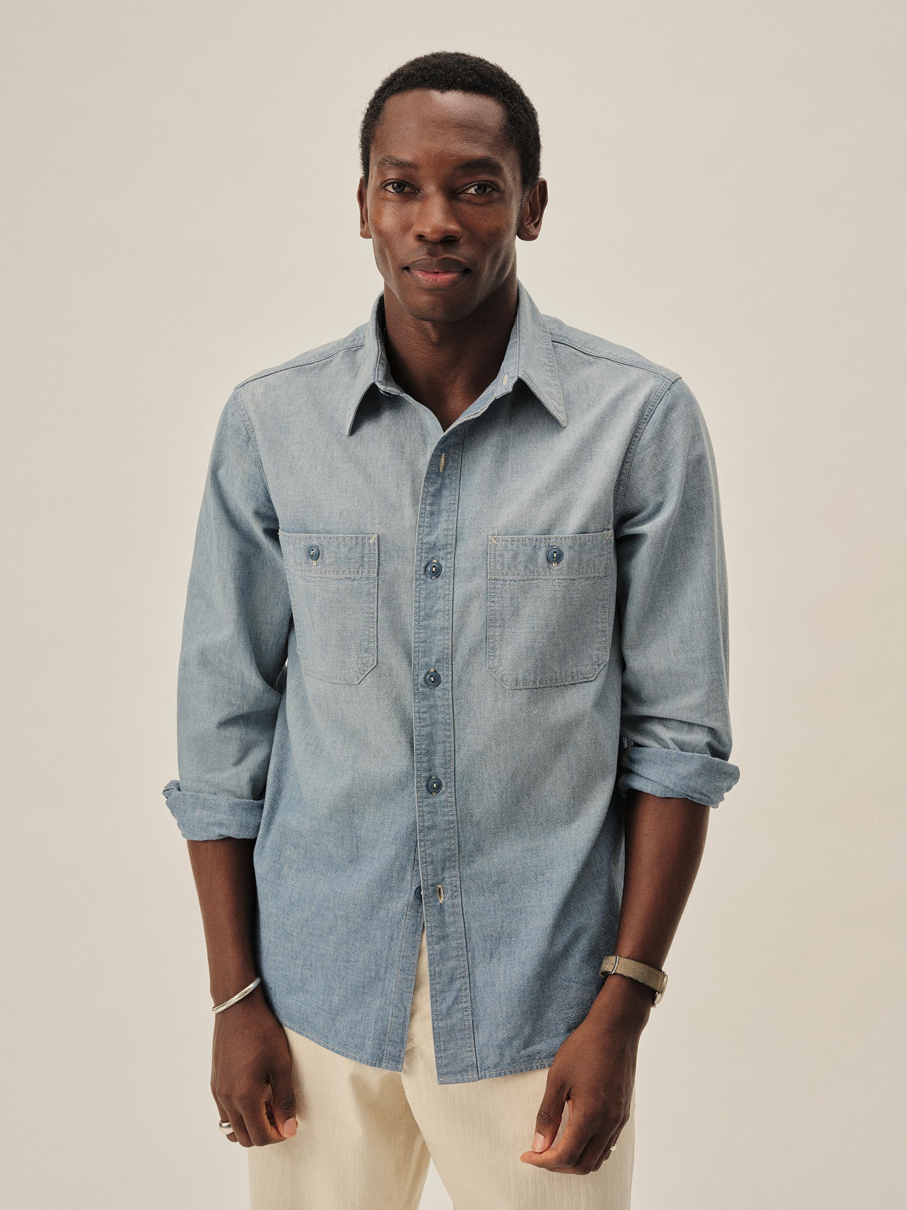 L046 Japanese Chambray Station Shirt - Image 3
