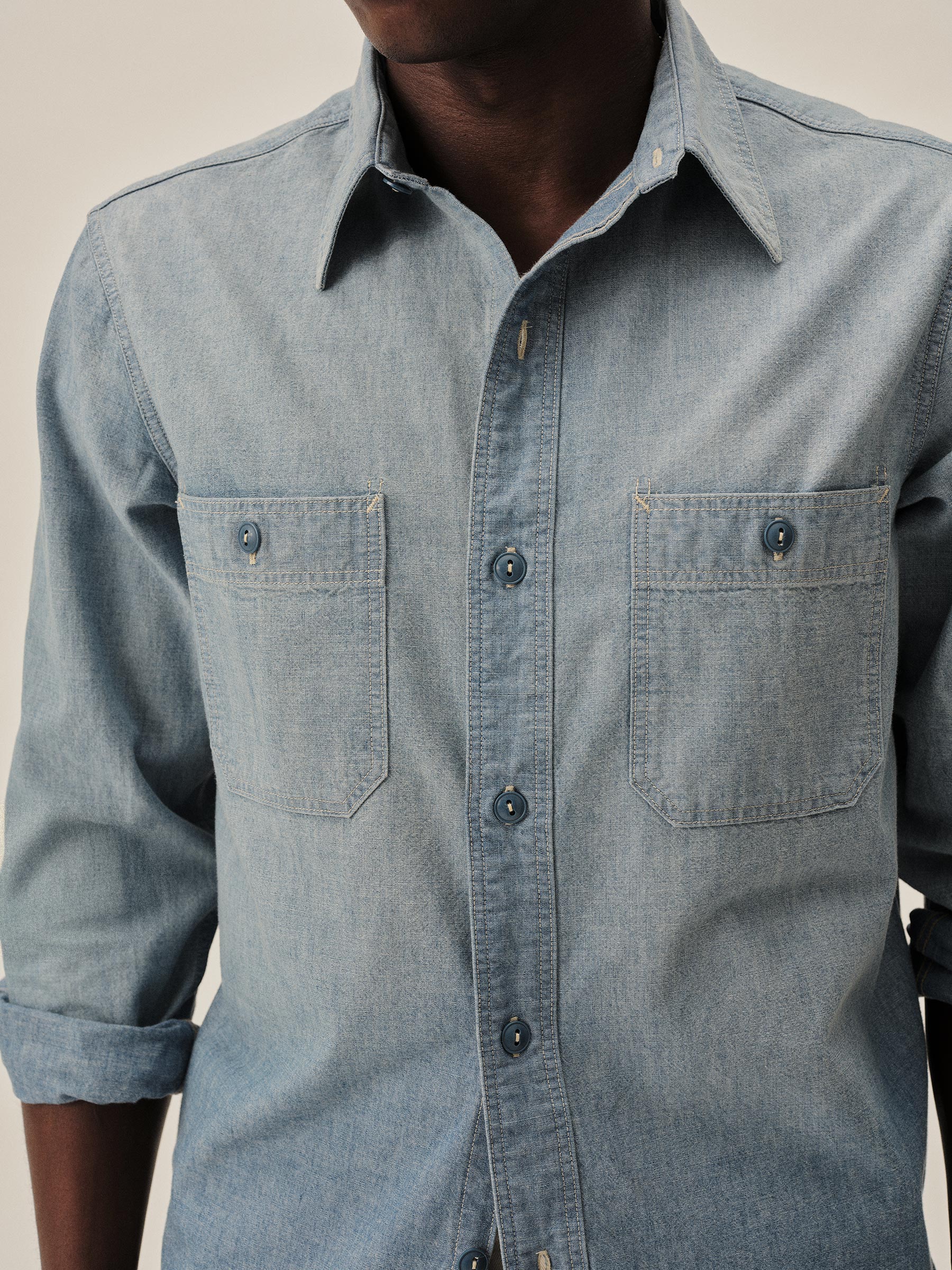 L046 Japanese Chambray Station Shirt - Image 4