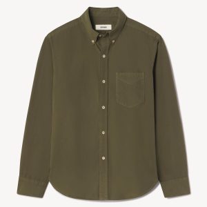 Dark Olive Skyline Poplin One Pocket BD Shirt