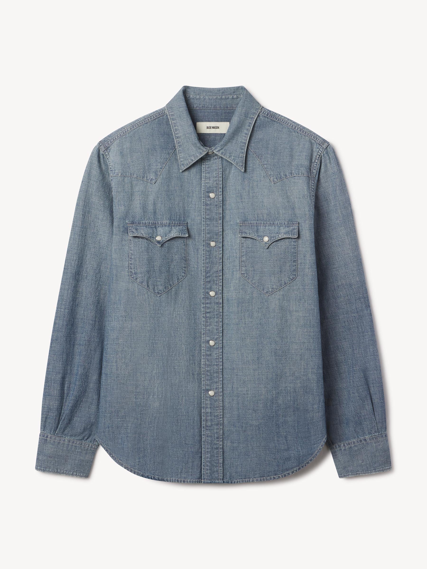 M046 Japanese Chambray Western Shirt - Image 2