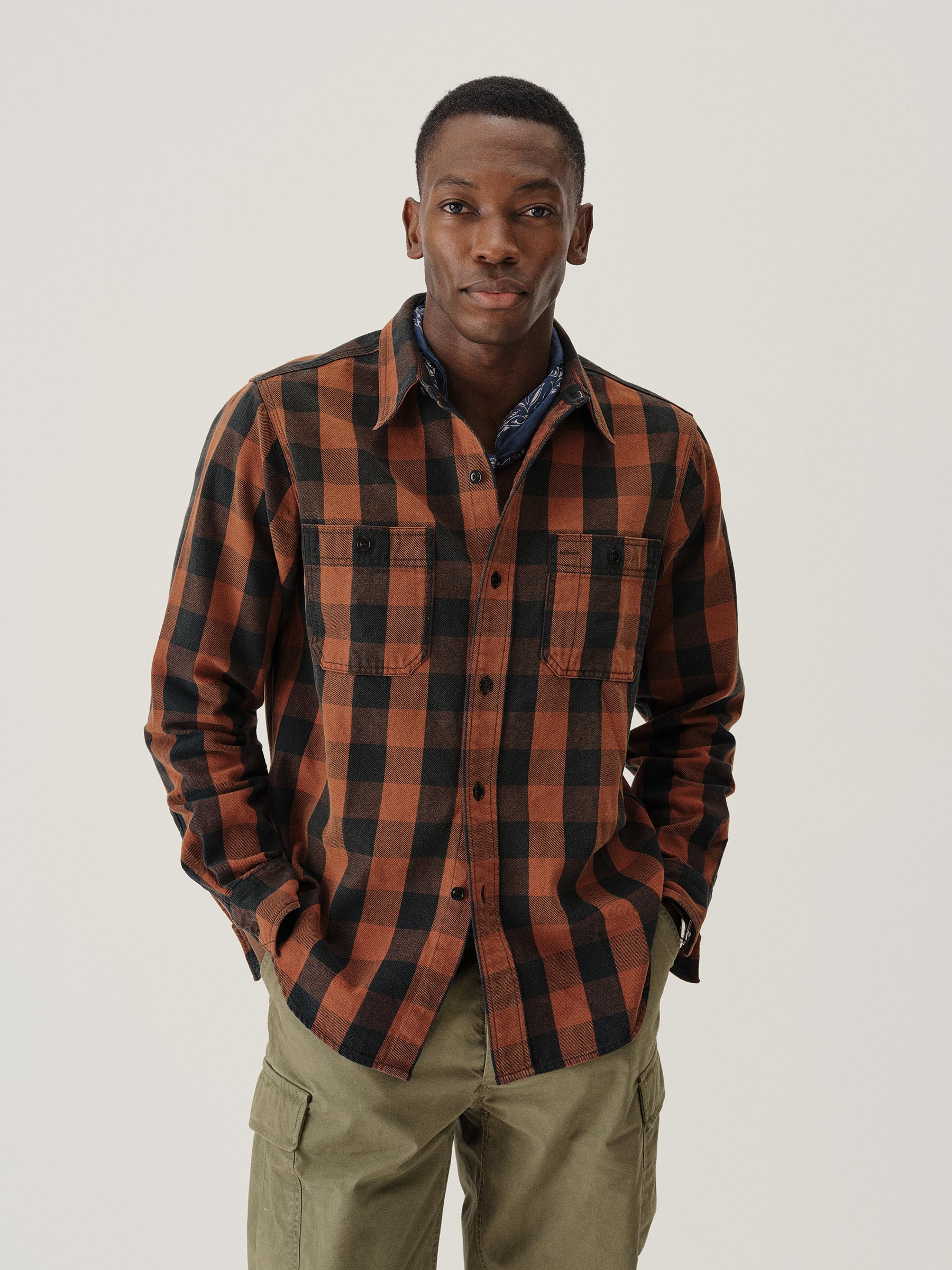Sequoia Plaid Craftsman Flannel 2 Pocket Station Shirt - Image 2
