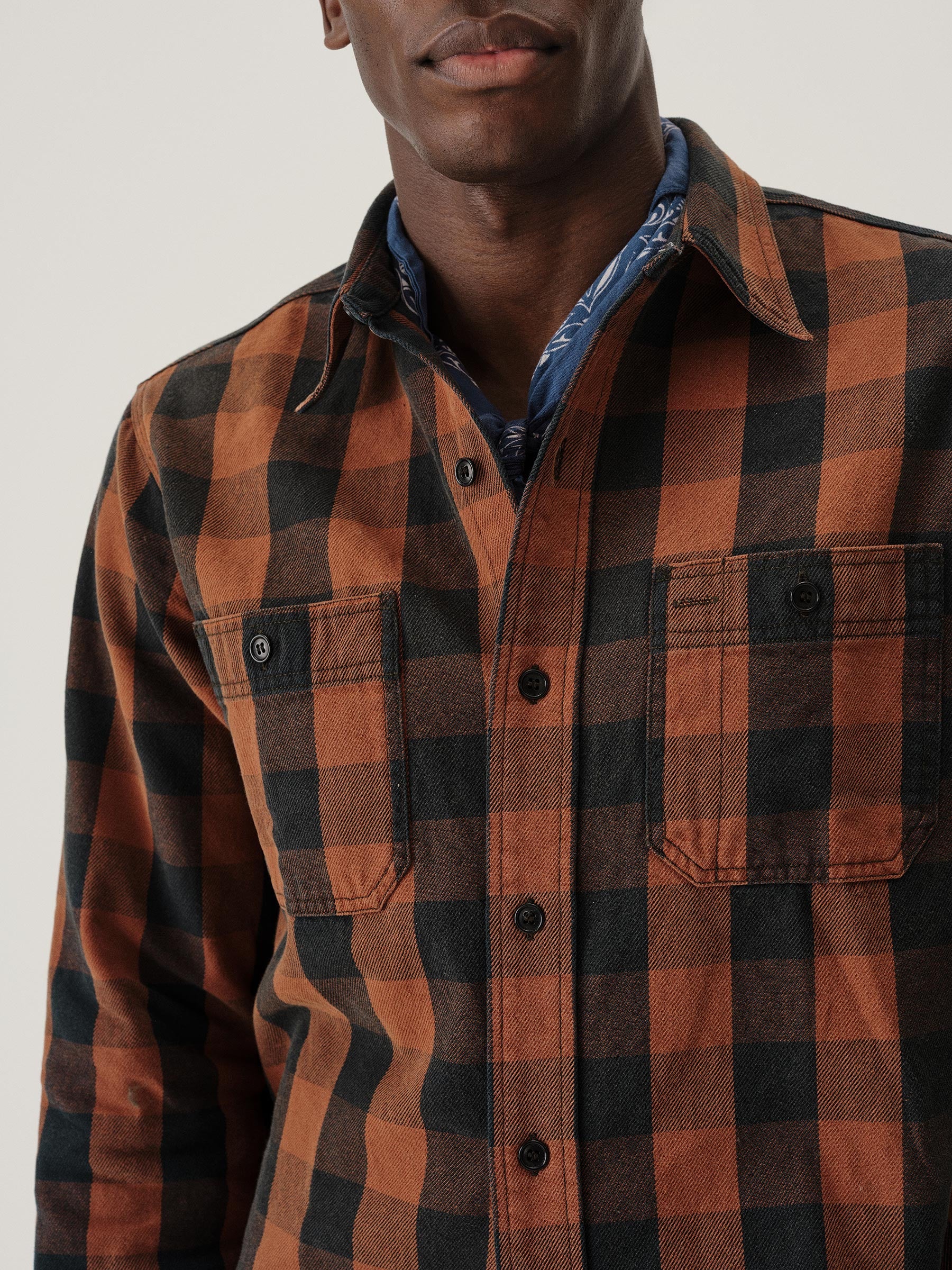 Sequoia Plaid Craftsman Flannel 2 Pocket Station Shirt - Image 3