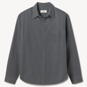 Klamath Blue Draped Twill One Pocket Shirt