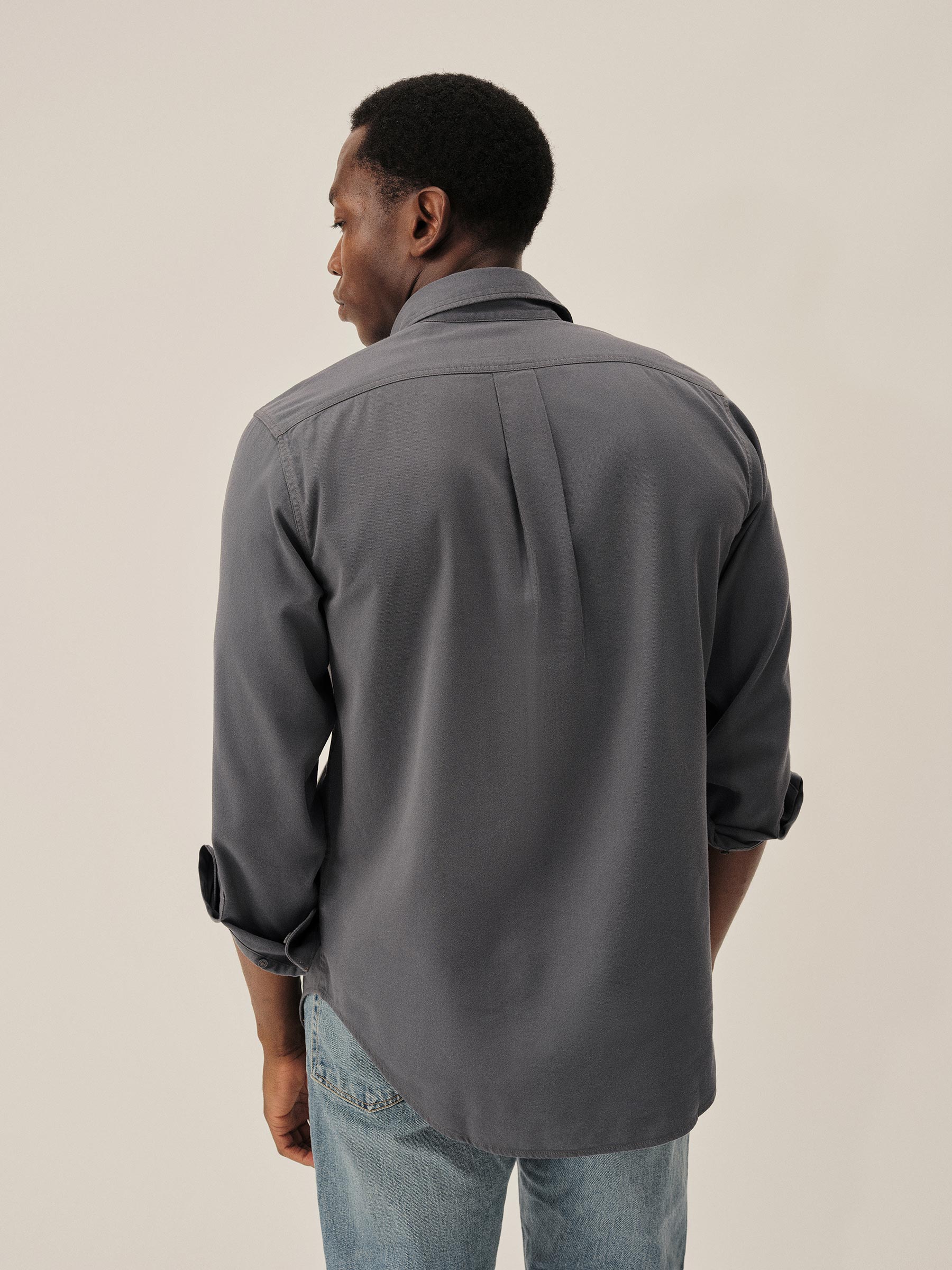 Klamath Blue Draped Twill One Pocket Shirt - Image 3