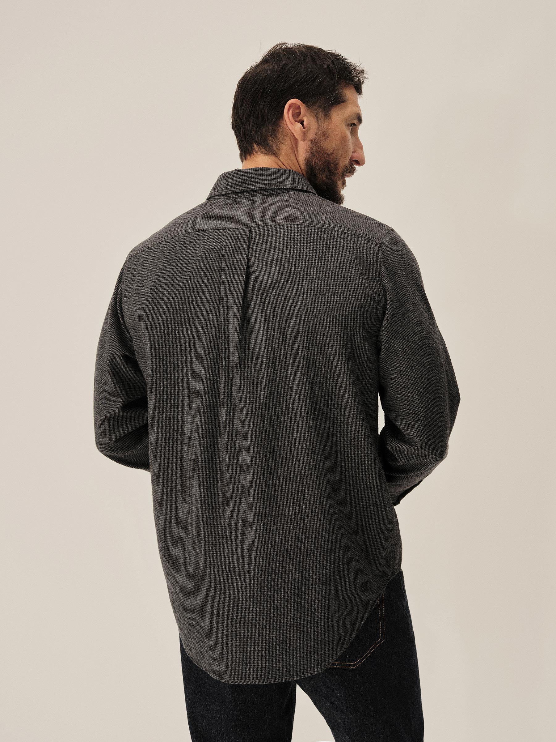 Charcoal Chainmail Check Pacific Twill Flannel Bd Shirt - Image 7