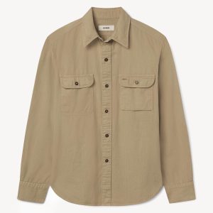 Light Khaki Hemp HBT Soft Pack Station Shirt