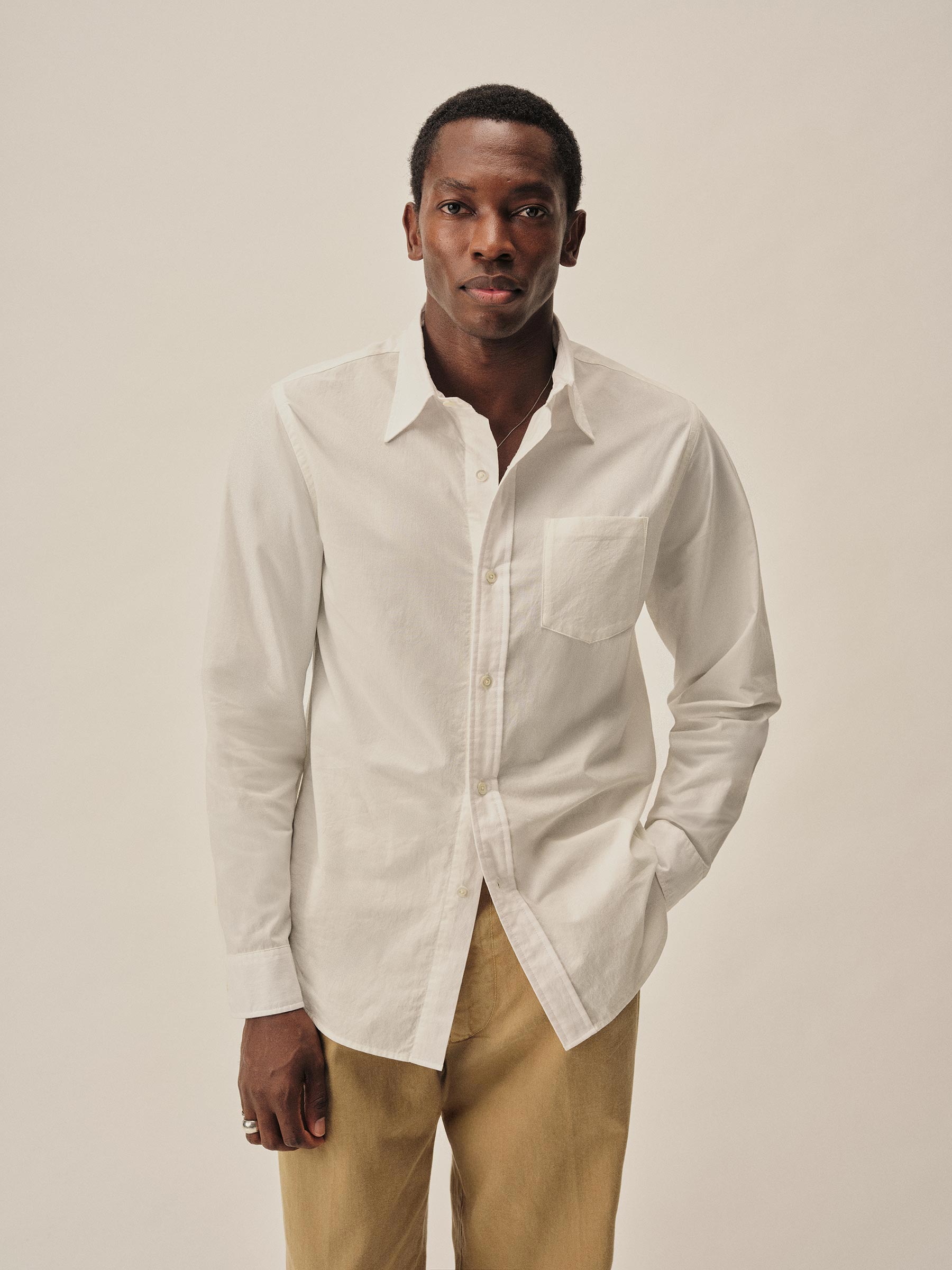 White Wornwell One Pocket Shirt - Image 3