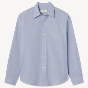 Azure End On End Wornwell One Pocket Shirt