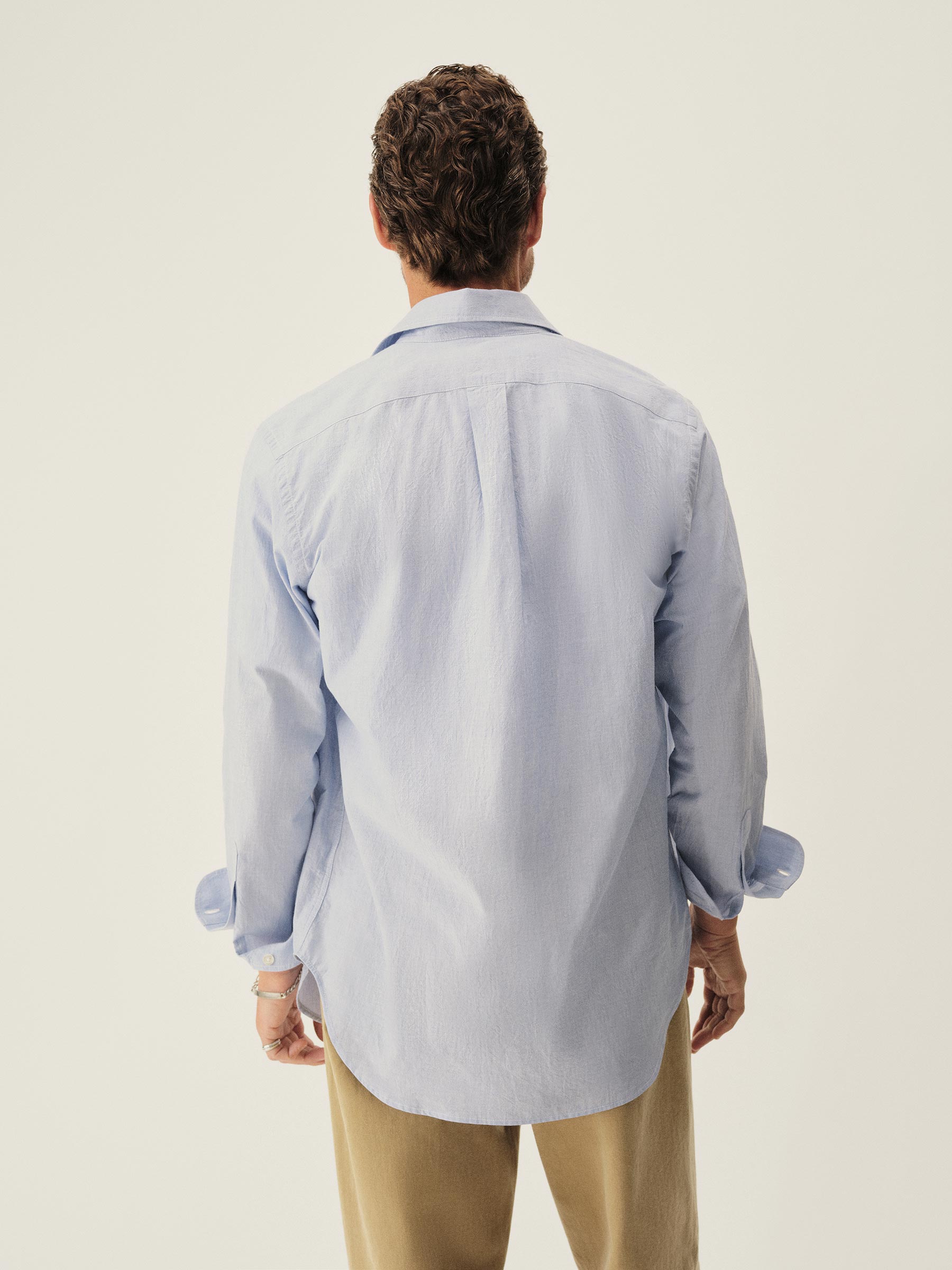 Azure End On End Wornwell One Pocket Shirt - Image 7