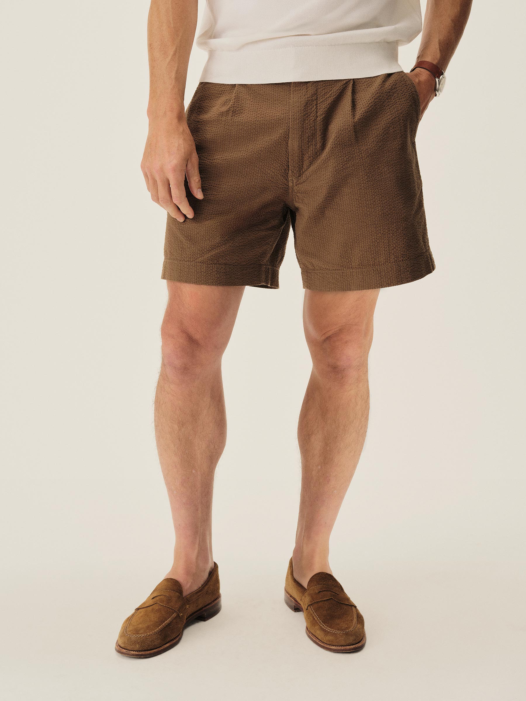 Walnut Lightweight Seersucker Carry-On Larsen Short - Image 3