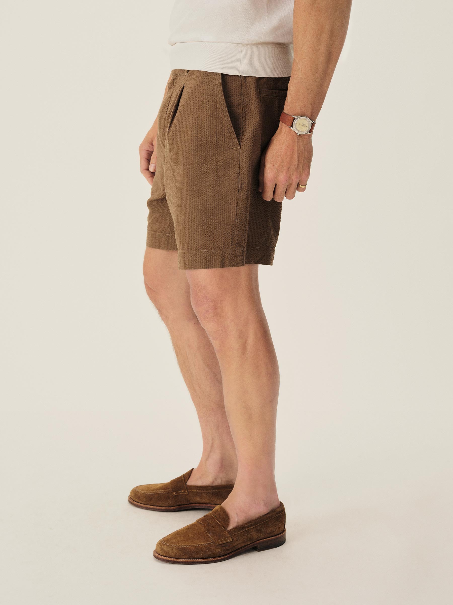 Walnut Lightweight Seersucker Carry-On Larsen Short - Image 4
