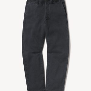 Vintage Navy Herringbone Twill Maverick Slim Chino