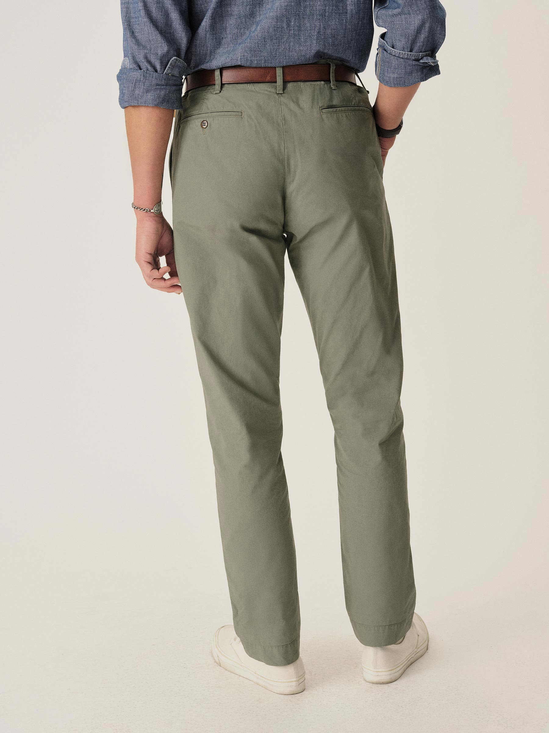 Washed Sage Parachute Poplin Maverick Slim Chino - Image 5