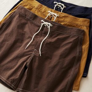 Brown Japanese Oxford Board Short