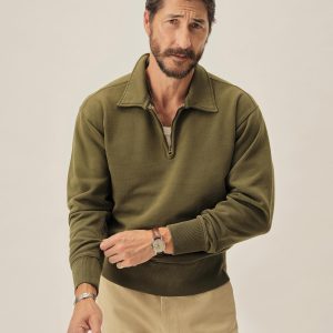 Jungle Green Venice Wash Welterweight Quarter Zip