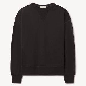 Black Sunfade Welterweight Double V Crew Sweatshirt