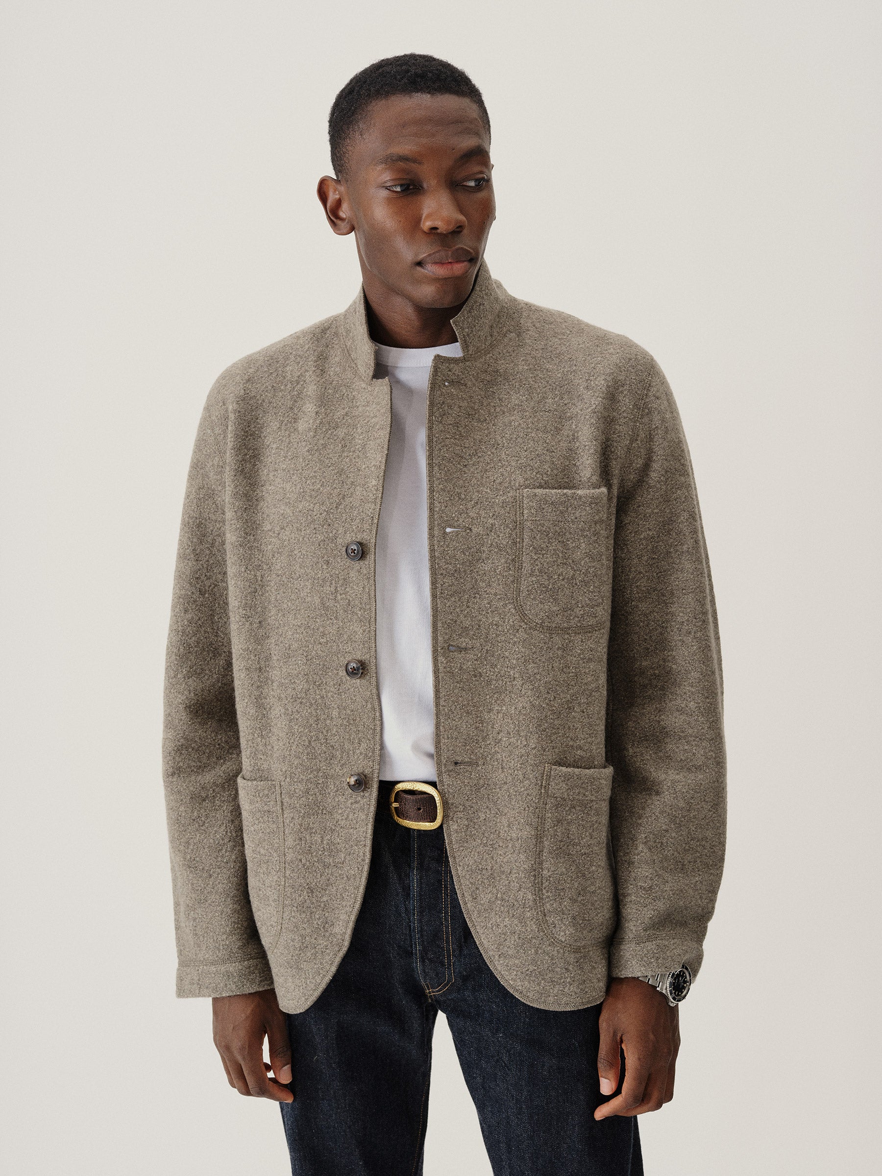 Heather Stone Felted Chore Coat - Image 5