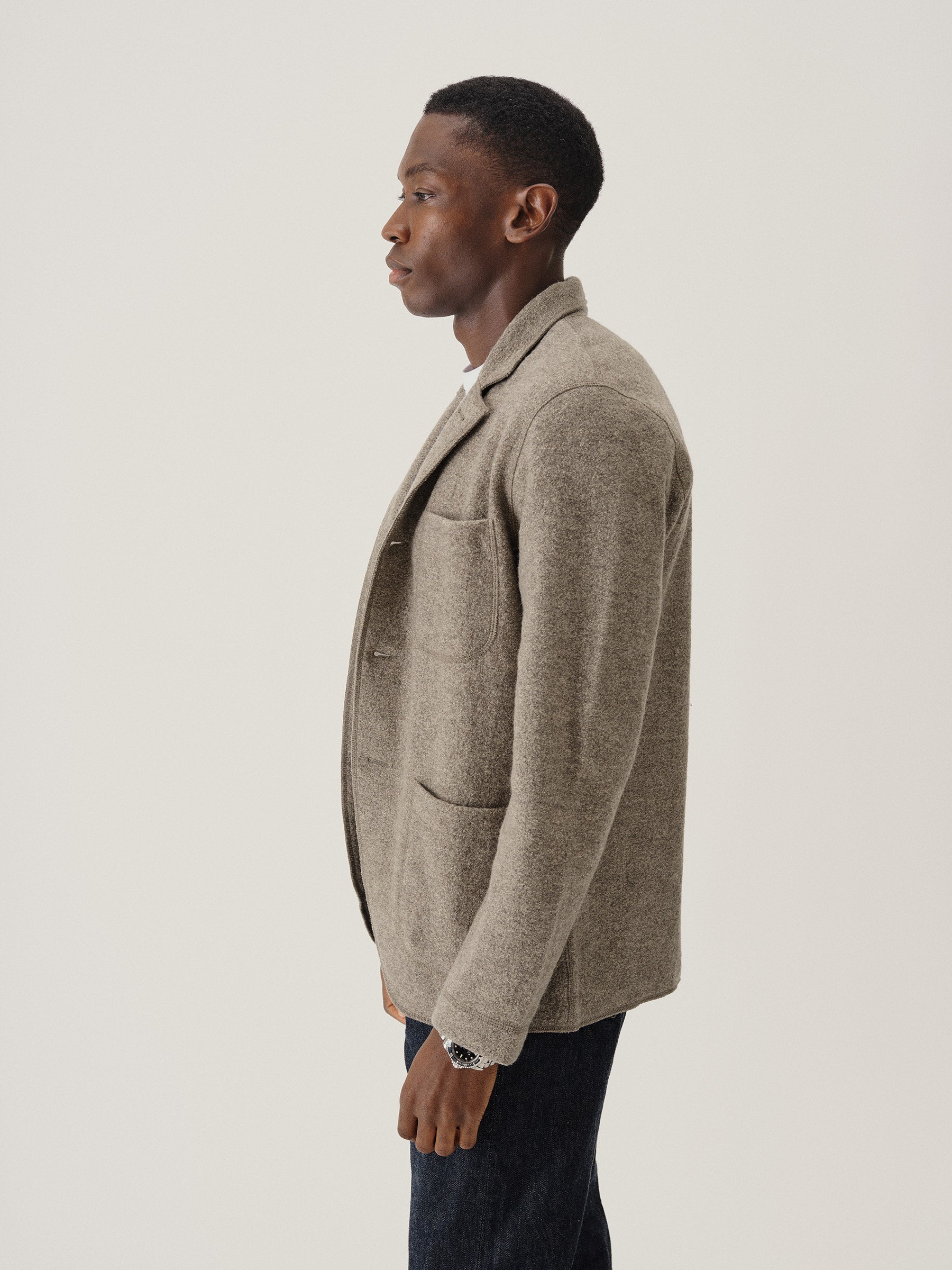 Heather Stone Felted Chore Coat - Image 6