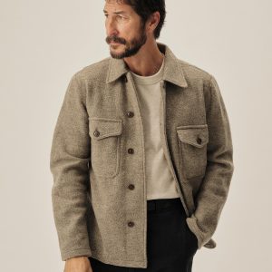 Heather Stone Felted Wool Field Shirt
