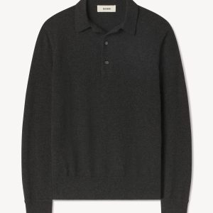 Heather Charcoal California Cashmere Polo