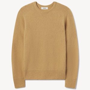 Goldenrod Shaggy Alpaca Saddle Crew