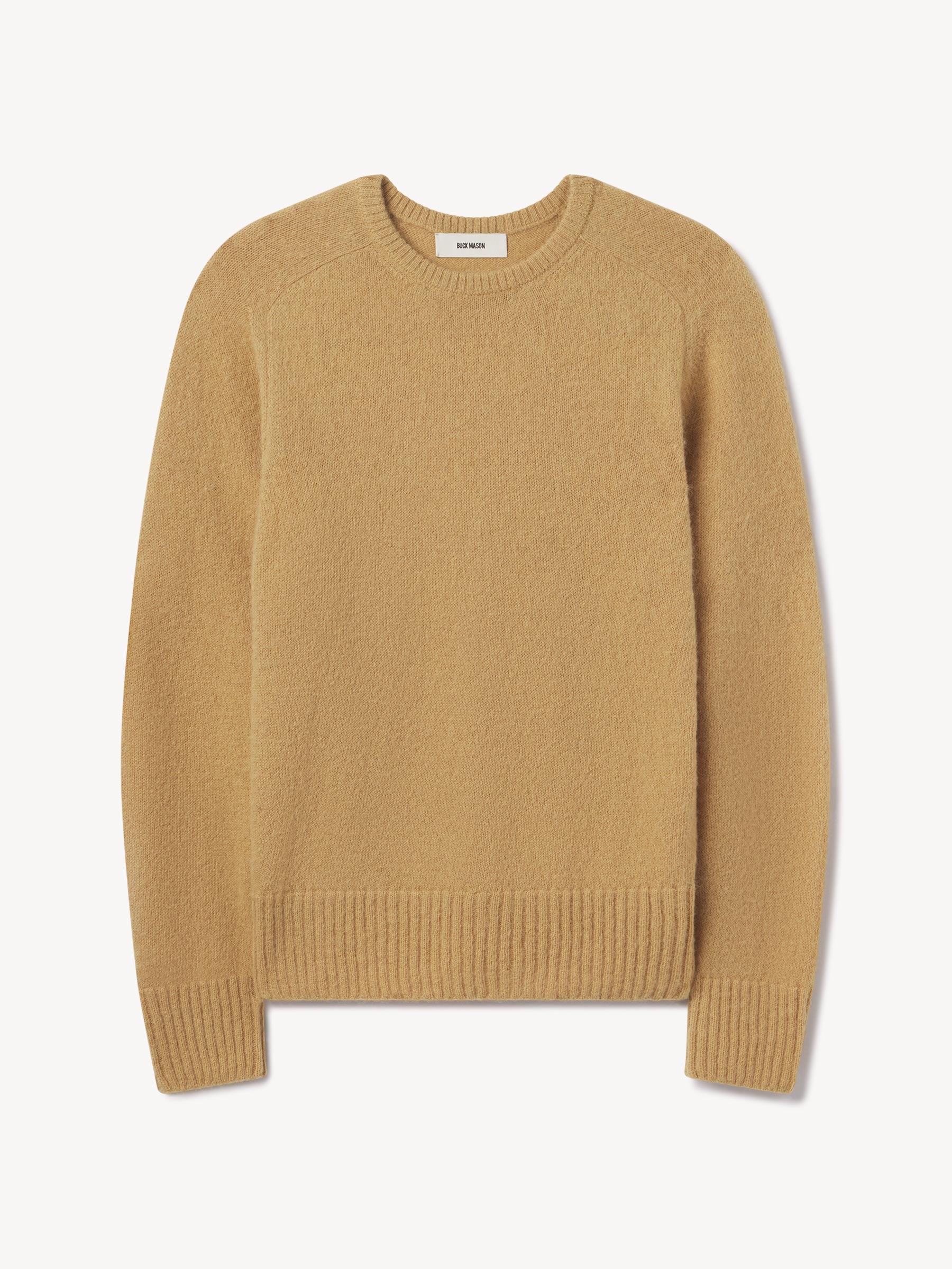 Goldenrod Shaggy Alpaca Saddle Crew