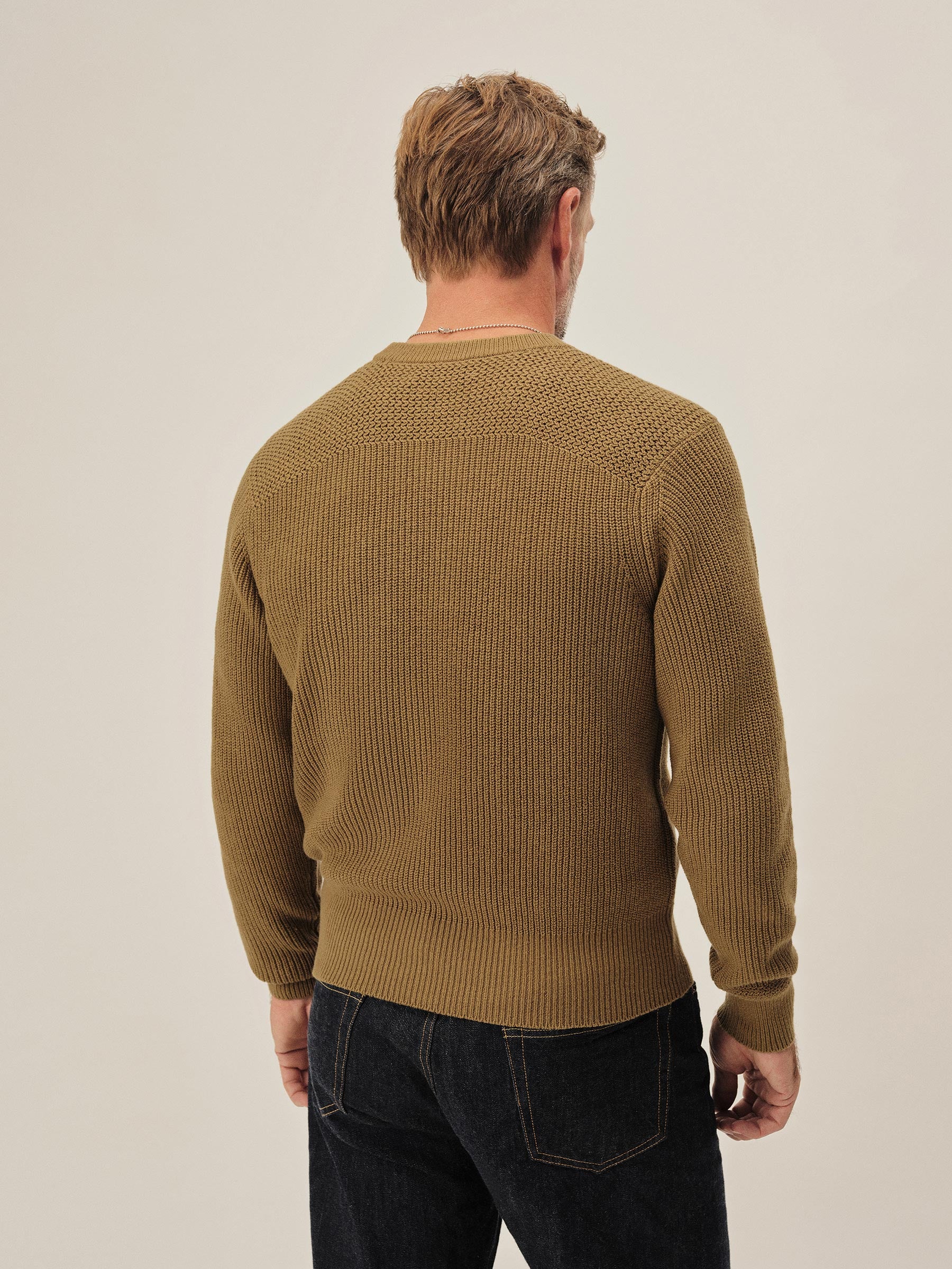 British Khaki Seafarer Cotton Rib Crew - Image 5