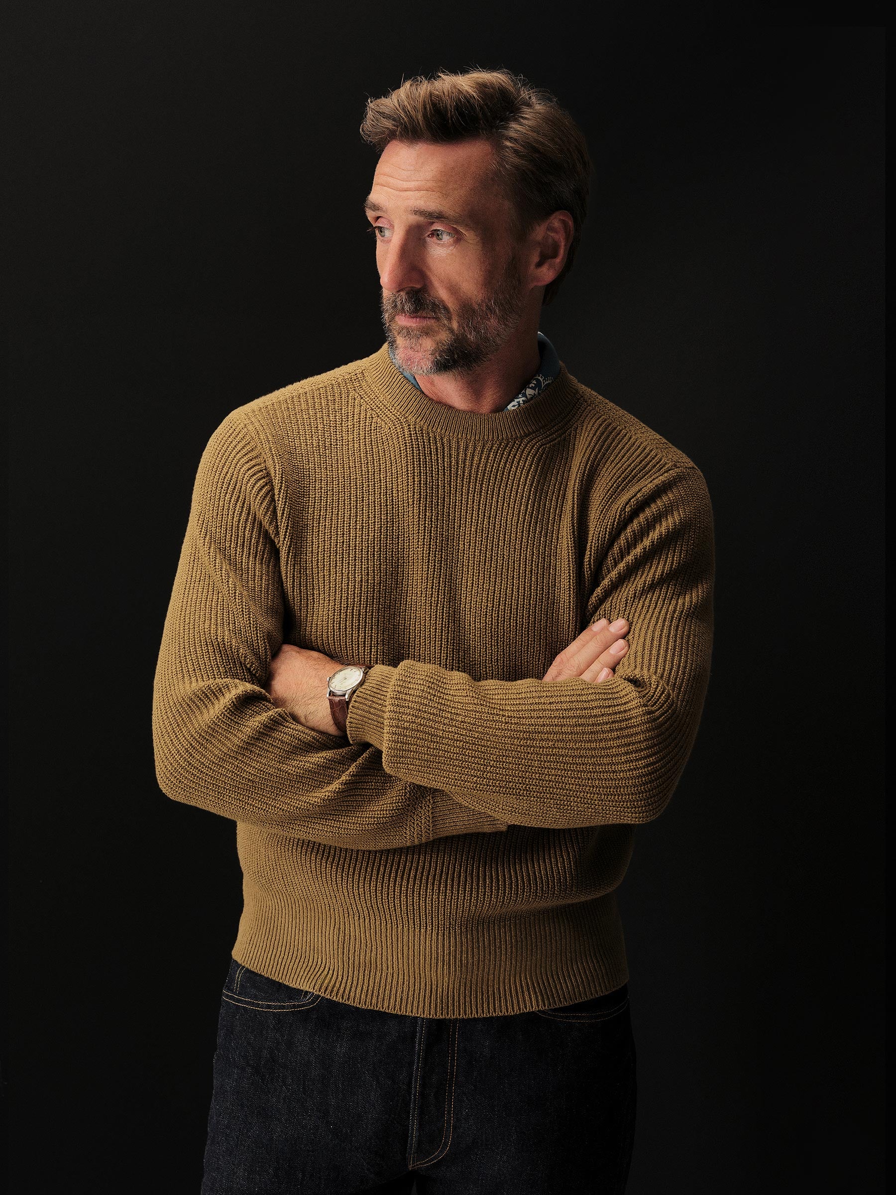 British Khaki Seafarer Cotton Rib Crew - Image 6