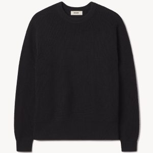 Black Seafarer Cotton Rib Crew