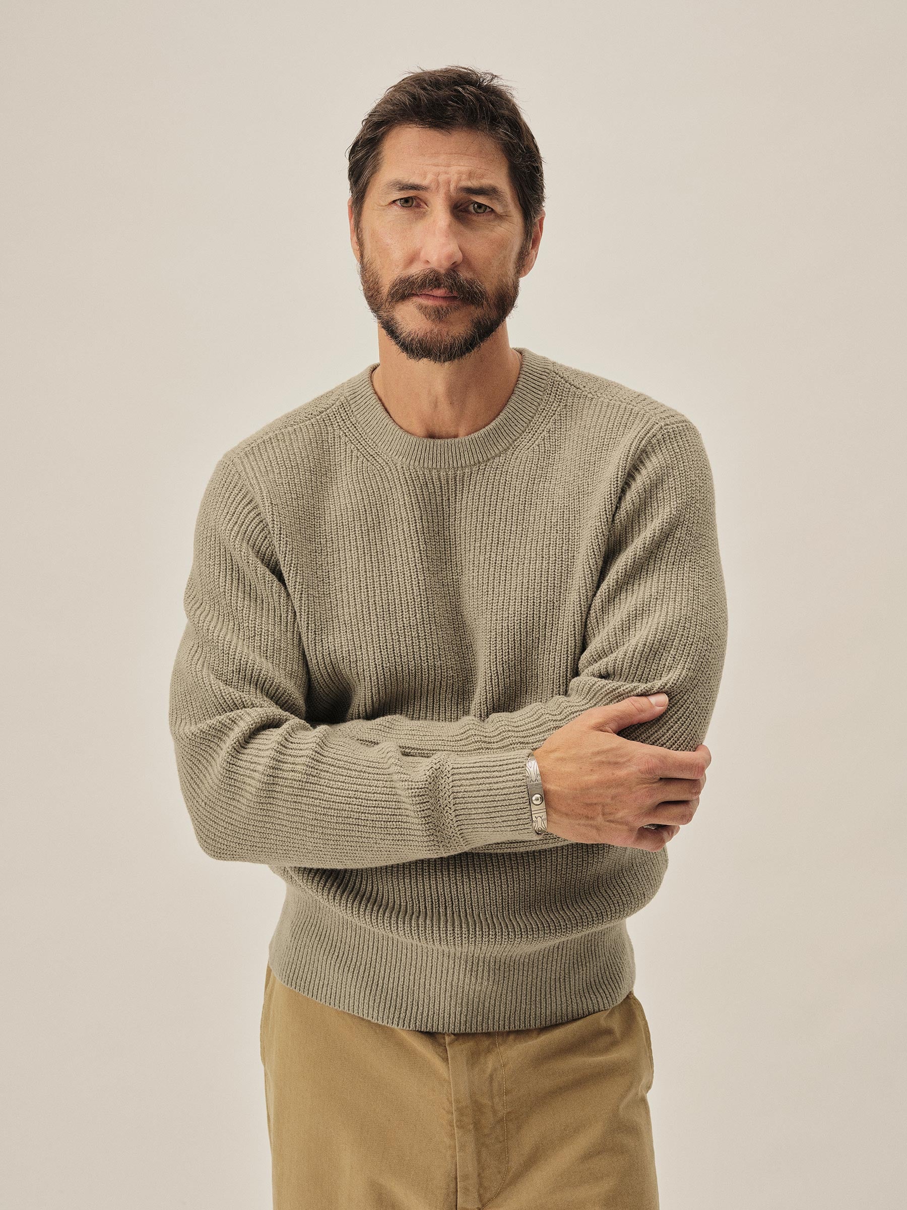 Dusty Sage Seafarer Cotton Rib Crew - Image 3