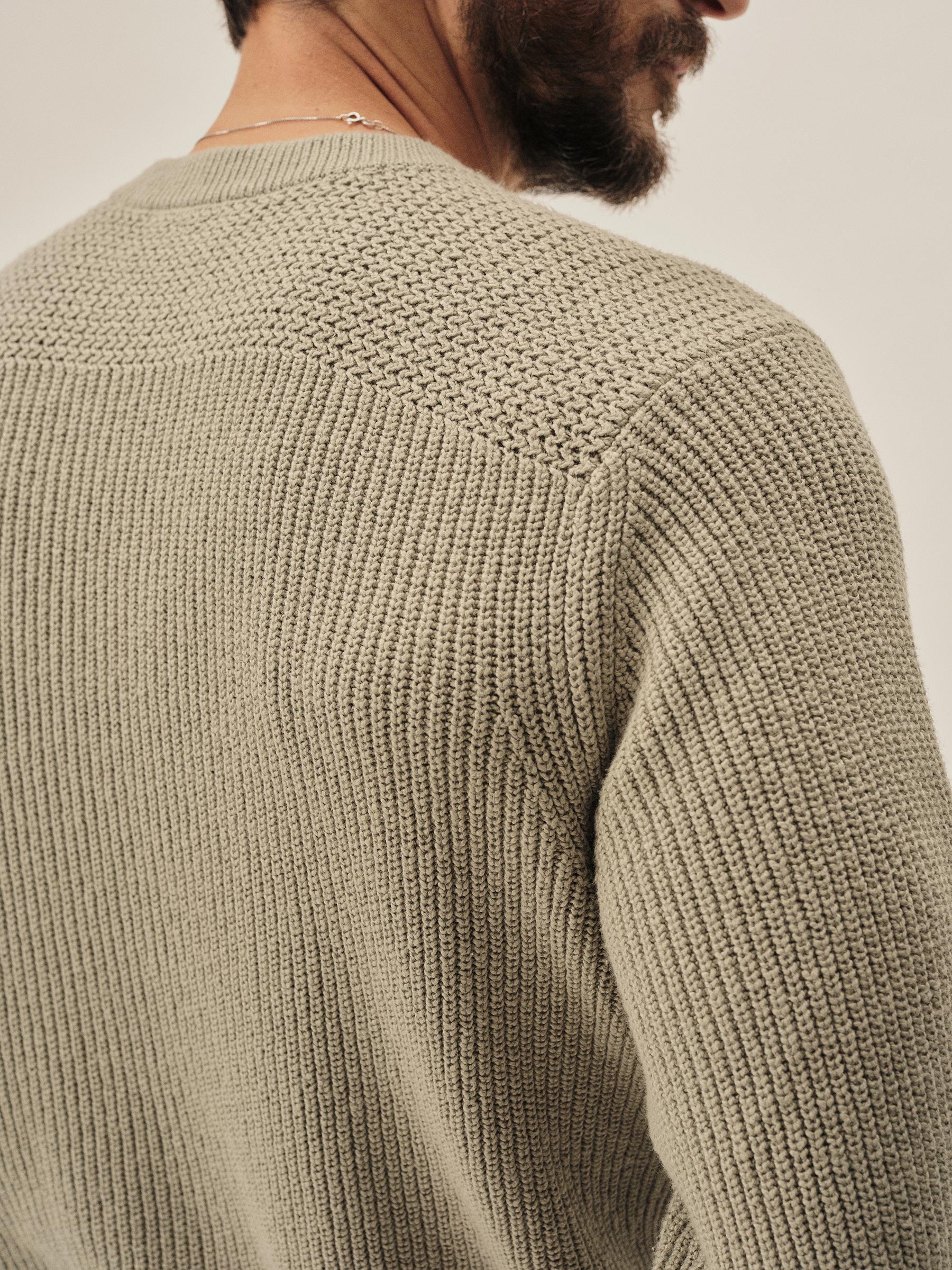 Dusty Sage Seafarer Cotton Rib Crew - Image 6